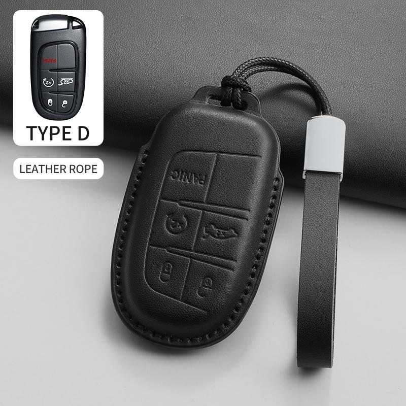 Car Key Case Cover Shell for Jeep Chrysler 300 200 Cherokee Wrangler Compass Renegade Fiat 500X Car Remote Key Shell Accessories