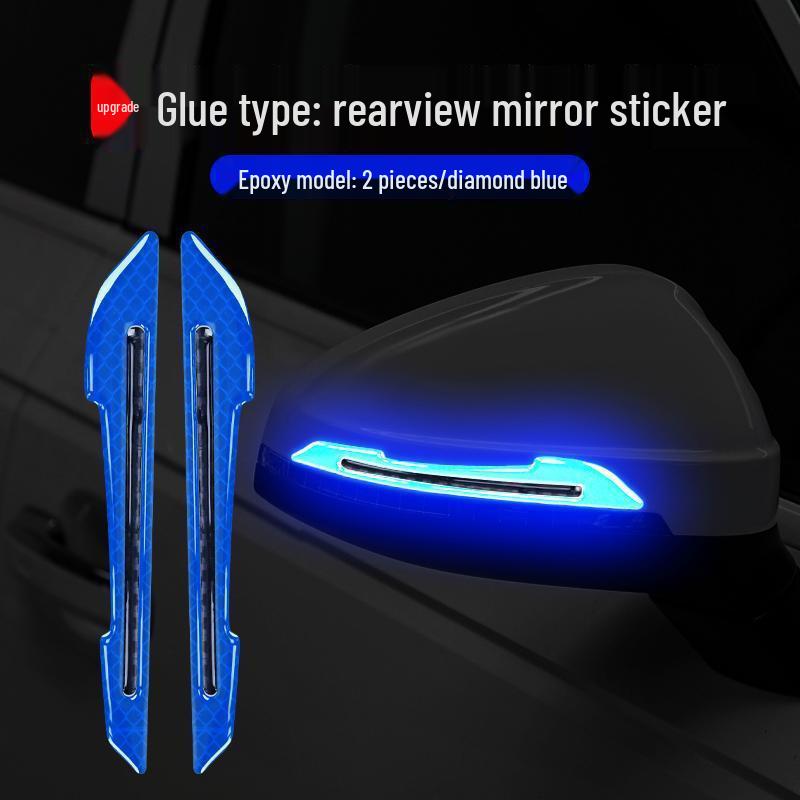 Car Reflective Stickers: Carbon Fiber Door Bowls, Mirrors, Wheel Eyebrows, Bumper Strips