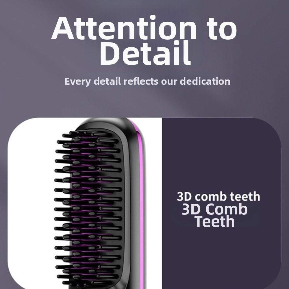 3 Temperature Settings Heating Comb Anti-Scald Protection USB Charging Hair Brush  Personal Care