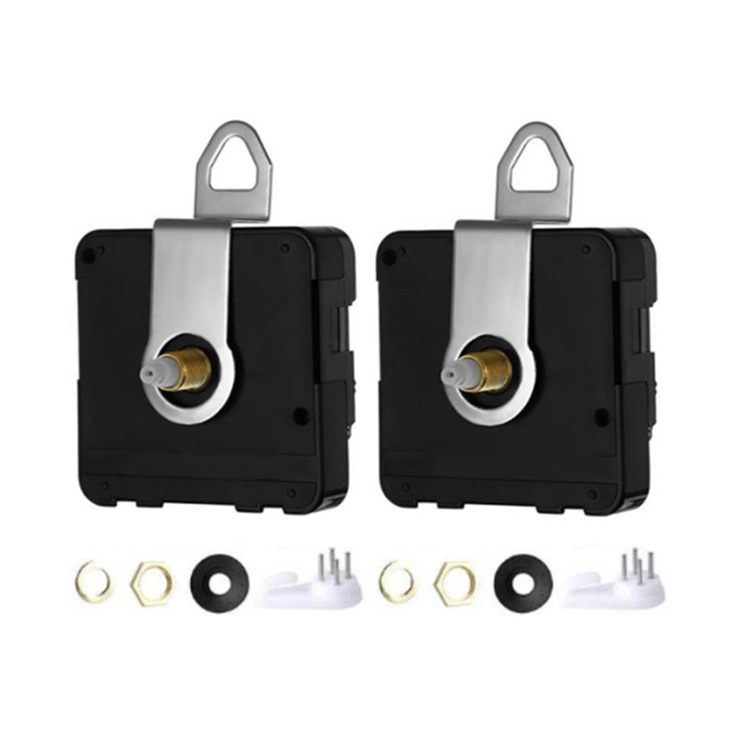 2 Pcs Long Shaft Clock Movement Mechanism Wall Clock Movement Battery Operated