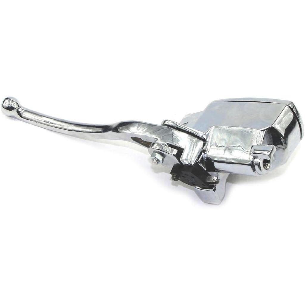 Universal Motorcycle 7/8 Inch 22mm Brake Master Cylinder Clutch Lever Left & Right Set Handlebar Fit for Honda Yamaha Suzuki Kawasaki, 1 Pair Chrome