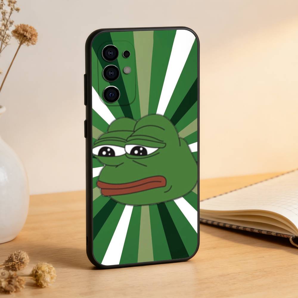 Funny The P-PEPE Frog Phone Case For Samsung S25,S24,S21,S22,S23,S30,Ultra,S20,Plus,Fe,Lite,Note,10,Black Cover