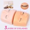 3vrstvá figurína hlavy pro nácvik řas Make-up nástroj Prodloužení Řasy Štěpování Tréninkové nástroje Model pro nácvik make-upu