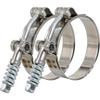 T-Bolt Hose Clamps, Adjustable Working Range 2.52"-2.83"(64-72mm), Stainless Steel Hose Clamps with Reinforcement Spring for Automotive, Turbo Tubes,