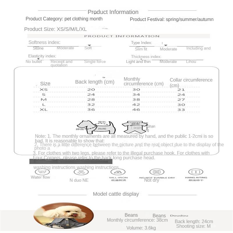 Neue Frühling und Sommer Dünne Abschnitt Atmungsaktive Prinzessin Rock Teddy Kleine Hunde Pet Denim Rock Hund Kleidung