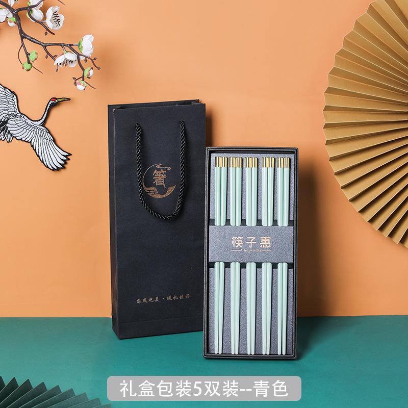 5 Pairs Chinese Chopsticks Set Reusable Non-Slip Japanese Sushi Chop Sticks Set Chopsticks Kitchen Tableware Gift Set 2025 New