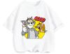 Everyday Wear Tom And Jerry Crew Neck Tee Summer Breathable Casual Short Sleeve Tops For Children