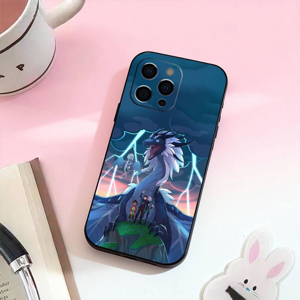 Cartoon The D-dragon P-Prince   Phone Case For iPhone 17,16,15,14,13,12,11 Plus,Pro Max,Soft Silicone Black Cover