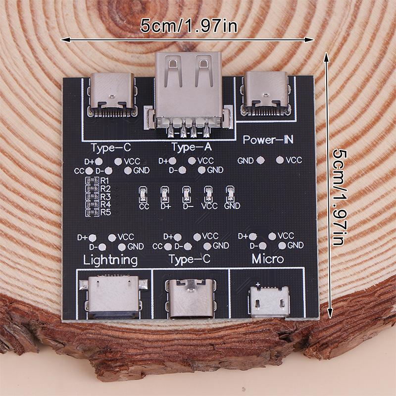 Δοκιμαστικός πίνακας δεδομένων γραμμής δεδομένων καλωδίου USB 1 τεμαχίου Έλεγχος καλωδίου Δοκιμαστής καλωδίου USB Βραχυκύκλωμα ενεργοποίησης-απενεργοποίησης για εργαλείο πίνακα δοκιμής τύπου C