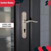 Door Handle Long Plate for Cylinder Insert Classic Satin 72
