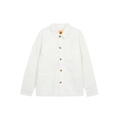 Solid Color Multi-Pocket Casual Lapel Work Jacket Men Jackets White A425F-CM9