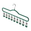 1/2/3Pcs Coat Hanger with 8 Clips Multi-Function Storage Hanger Space-Saving Hanging Wardrobe Organizer Jeans Skirts Scarves Belts Towels Accessories