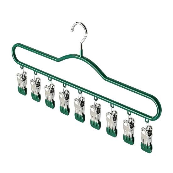 1/2/3Pcs Coat Hanger with 8 Clips Multi-Function Storage Hanger Space-Saving Hanging Wardrobe Organizer Jeans Skirts Scarves Belts Towels Accessories