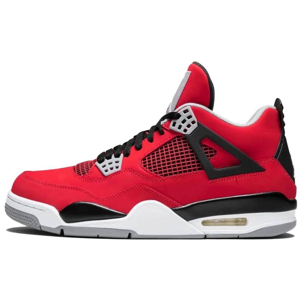 Jordan Air Jordan 4 Abrasion Resistant Mid Top Vintage Basketball Shoes Unisex Red FQ8138-600