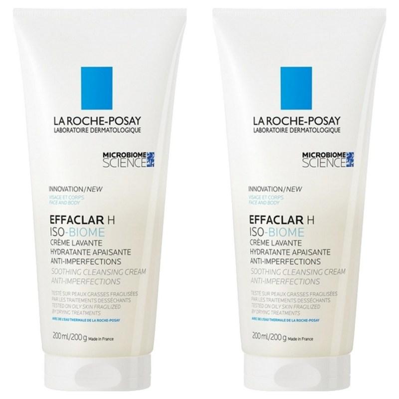 La Roche-Posay Effaclar H Isobiome Cleanser, 200ml, 2 pcs