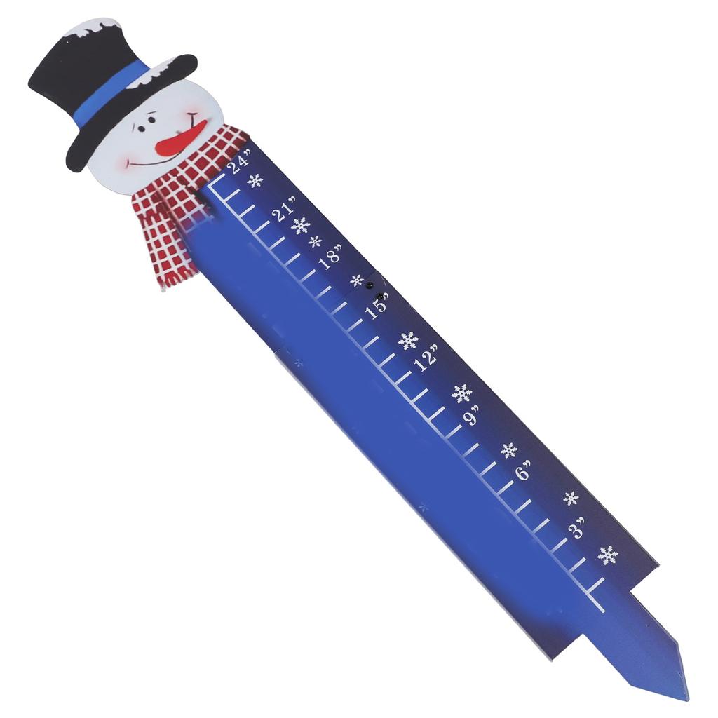 Snowflake Snow Gauge Outdoor 24 Inch Snowfall Measuring Gauge Winter Snowflake Metal Ruler for Yard