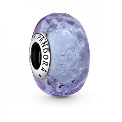 Wavy Lavender Murano Glass Charm
