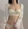 Girl Spring and Summer Sexy Silk Face Small Breast Gathers Half Cup To Use Breast Without Underwire To Support Underwear