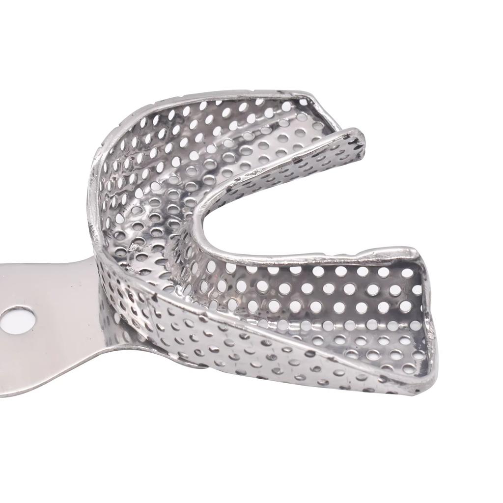 2 Stück Zahnlaborausstattung Oberer Unterer Edelstahl-Abdrucklöffel Autoklavierbarer Zahnlöffel Zahnhalter Zahnarztwerkzeuge