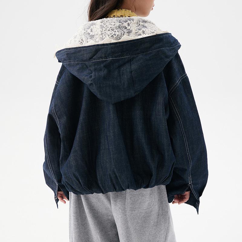 Korean Style Kids' Loose Denim Hooded Jacket - 2025 Autumn Collection