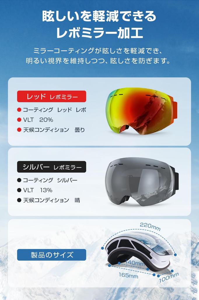 Rovolt Ski Glasses Compatible for 2025 Baseball Double UV Helmet Unisex for Winter and Skiing Goggles, [New & 180° Wide-Vision Lens], Anti-Fog,