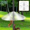 2Pcs Squirrel Baffle PET Transparent Bird Feeder Baffle with Serrated Edge Outdoor Squirrel Proof Baffle Bird Raising Supplies