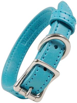 Genuine Leather Collar Made In Japan Extra Small Tempesti Pet Adjustable Cowhide Thick Quality Return Maine Sky Blue S Size High-Quality [Small Dogs,