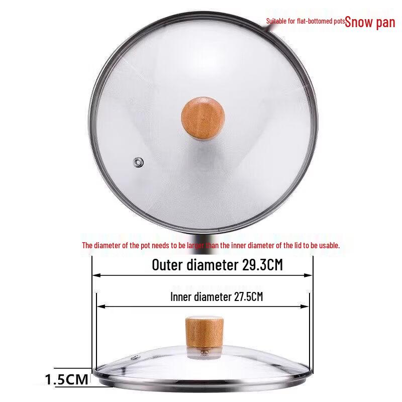 Biaoxing Universal Transparent Tempered Glass Pot Lid