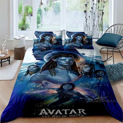 El Avatar: El Juego de Ropa de Cama Estampado El Camino del Agua Incluye 1 Funda Nórdica y 2 Fundas de Almohada, Ofreciendo Lujo y Comodidad.