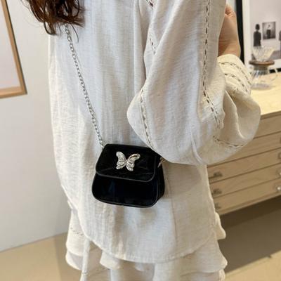 Women Mini Crossbody Bag Sling Bag with Chain Shoulder Strap Girls Elegant Crossbody Handbag for Shopping Dating Parties