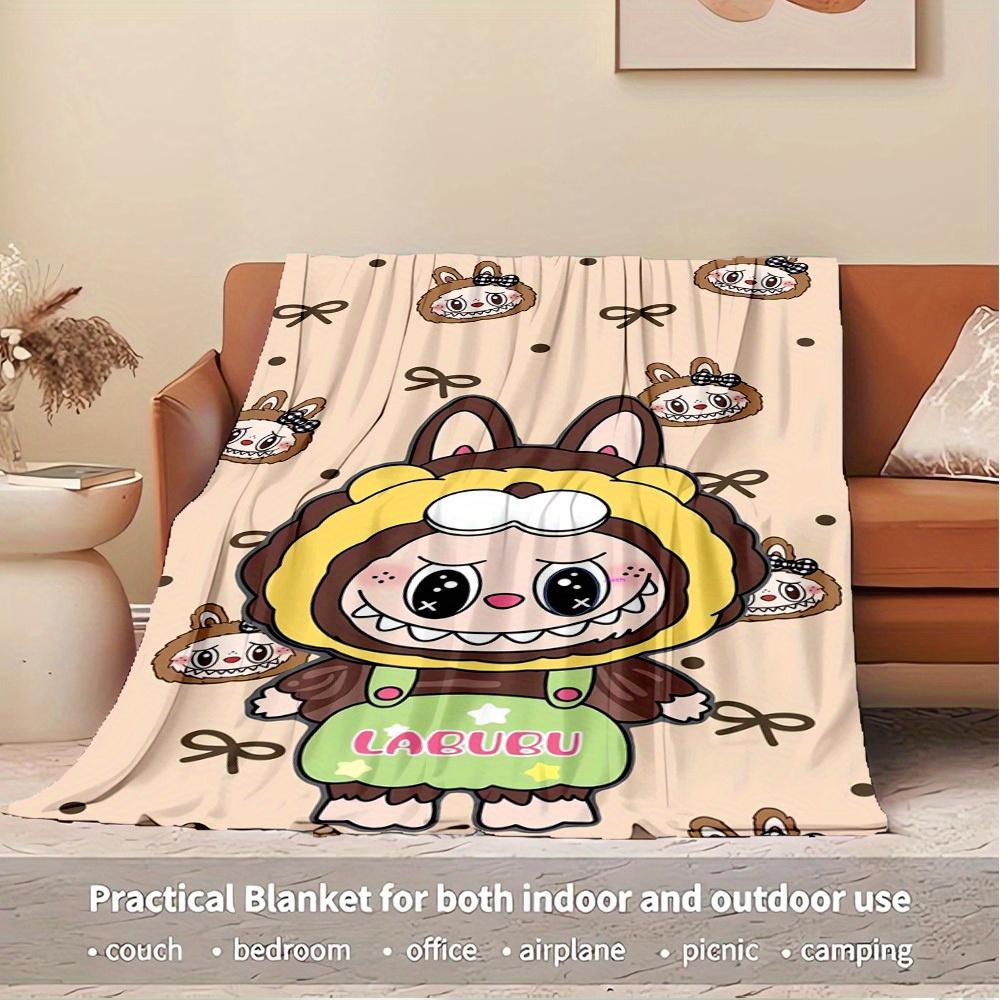 

1pc Cute,Cartoon,Character Flannel Blanket - Lightweight Soft for All Seasons, Ideal for Couch, Office, Bed, Travel, Camping - Unique Gift, 150x180cm