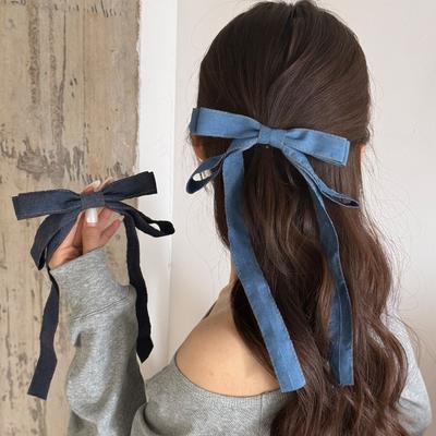 Acessório de cabelo presilha para meninas mulheres alfinete laço kpop Fita caranguejos fada vintage popular moderno liderando moda fascinator novo