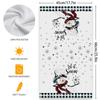 Cross-border Christmas gift towel microfiber cartoon snowman printing kitchen hand towel to print