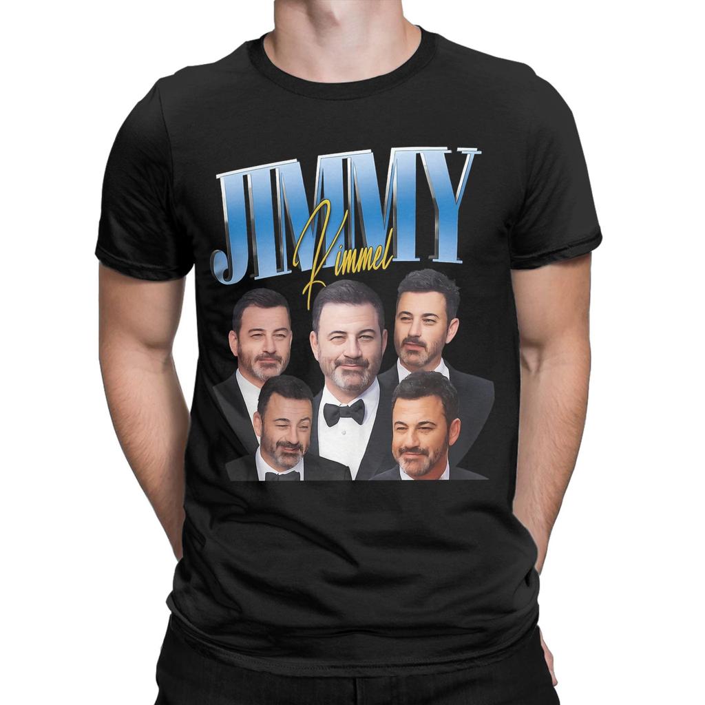 Men's Jimmy Kimmel T Shirt  100% Cotton Tops Amazing Short Sleeve Crew Neck Tees Plus Size T-Shirts