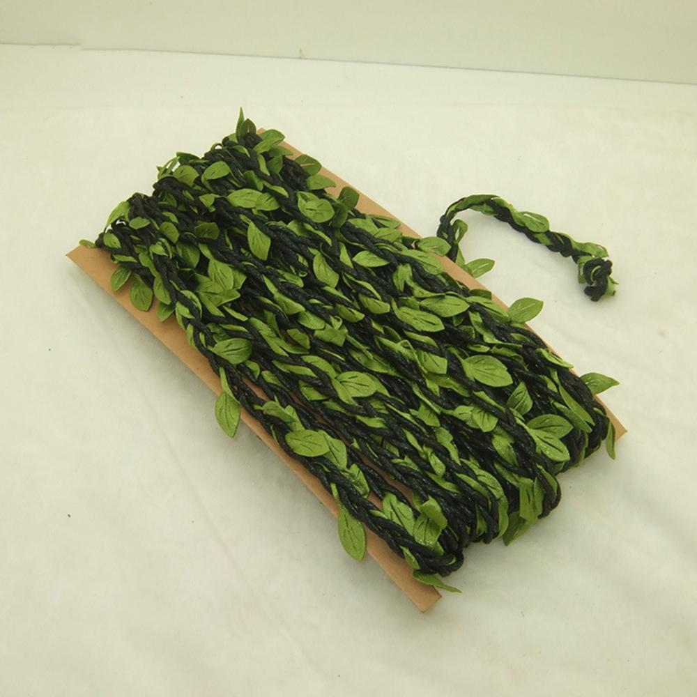 

32ft Artificial Leaf Vine Garland Plant Fake Foliage Flower Home Garden Wedding Decor чорний