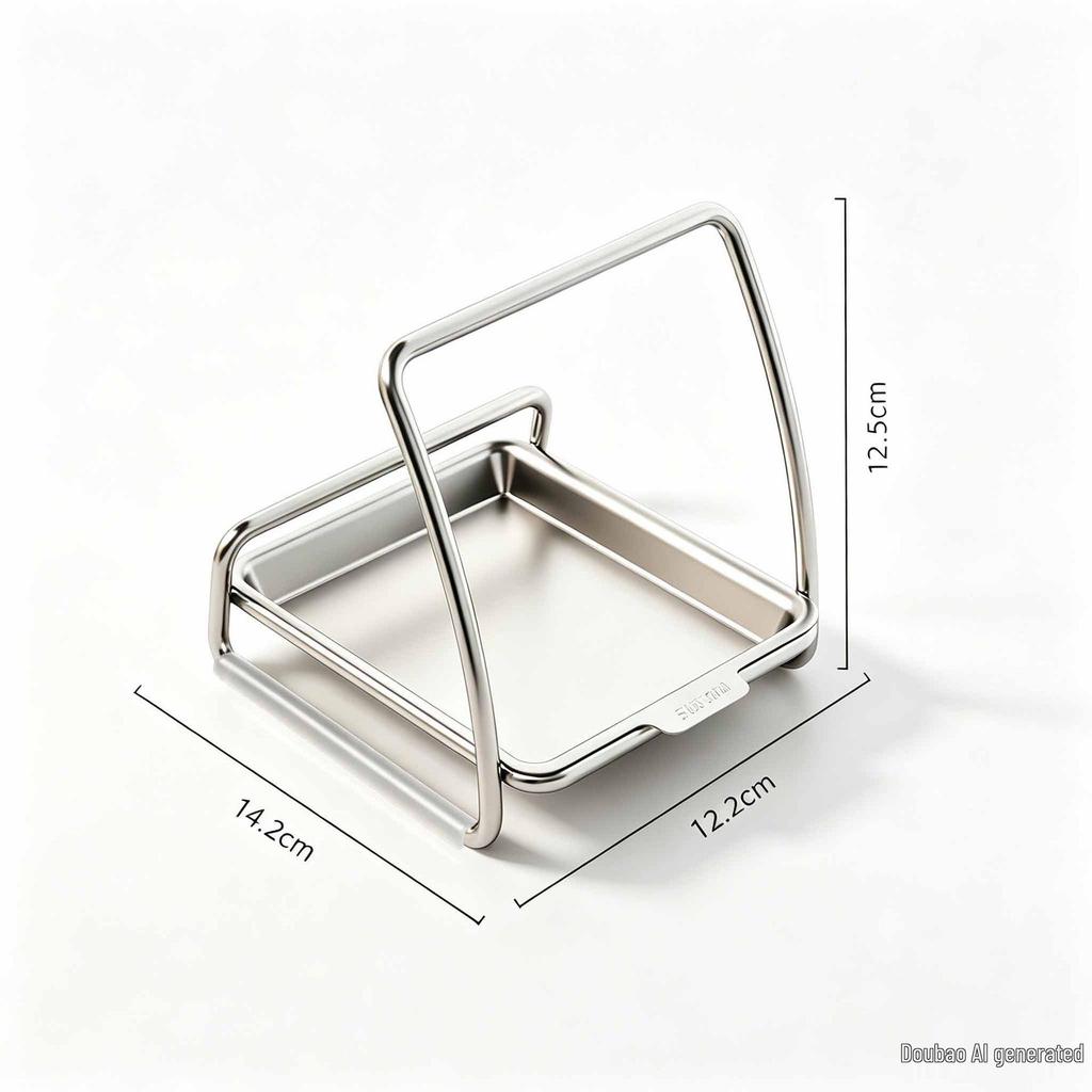 Tagliere a Doppia Fessura e Supporto per Coperchi di Pentole in Acciaio Inossidabile 304 - Scaffale Spessorato da 6 MM per Organizzazione in Cucina