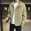 New Men's Jacket Spring and Autumn Casual Handsome Stand-up Collar Jacket Korean Style Versatile Simple Workwear Trendy Jacket Men