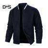 Herrenjacke Herbst Winter Einfarbig Waffelstruktur Sweatshirtjacke mit Taschen Reißverschlussleiste Lässige Oberbekleidung Sportliche Kleidung