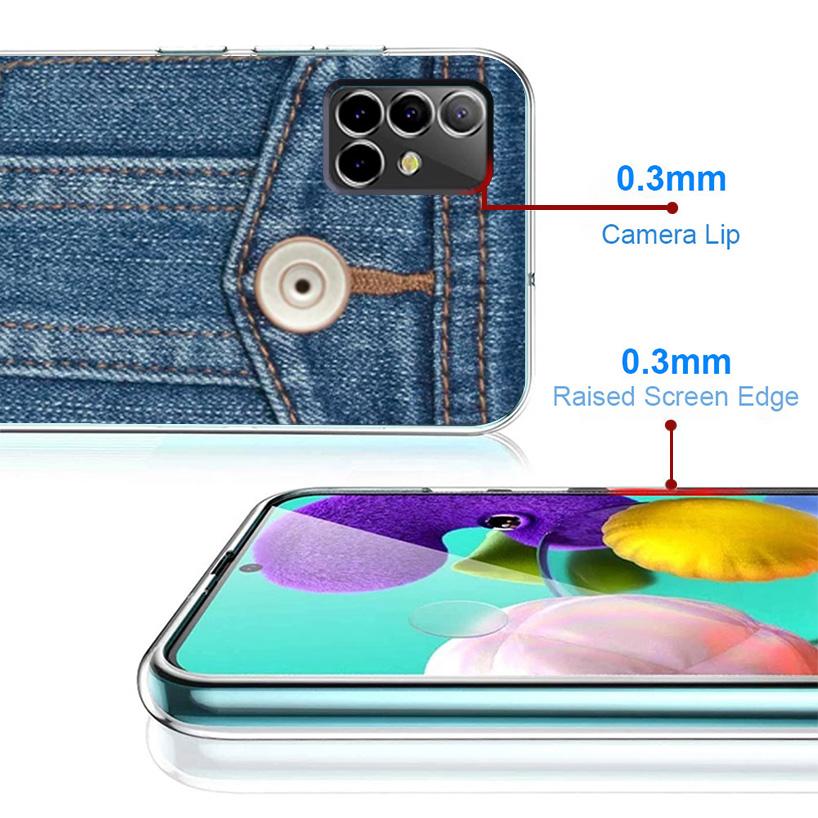 Jeans Cowboy Denim Printed Phnoe Case for Samsung Galaxy A17 A37 A57 A16 A26 A36 A56 A15 A14 A13 A55 A54 A53 A35 A34 A33 A25 A24