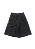 Blue Dot Faux Leather Bermuda Shorts_Bk