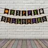 Banderas de Feliz Halloween Banderas de Halloween Decoraciones para Fiestas de Halloween Telón de Fondo para Truco o Trato Guirnalda Exterior Interior
