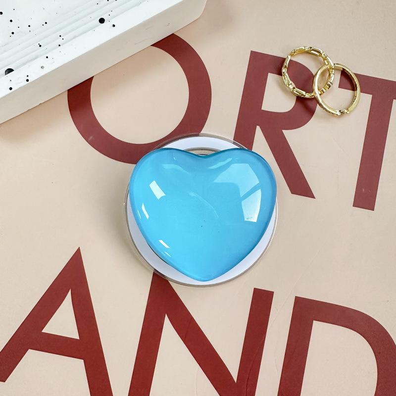 Solid Color Glass Love Mobile Phone Airbag Bracket Magnetic Attraction Removable Wind Watching Drama Desktop Support Portable Telescopic