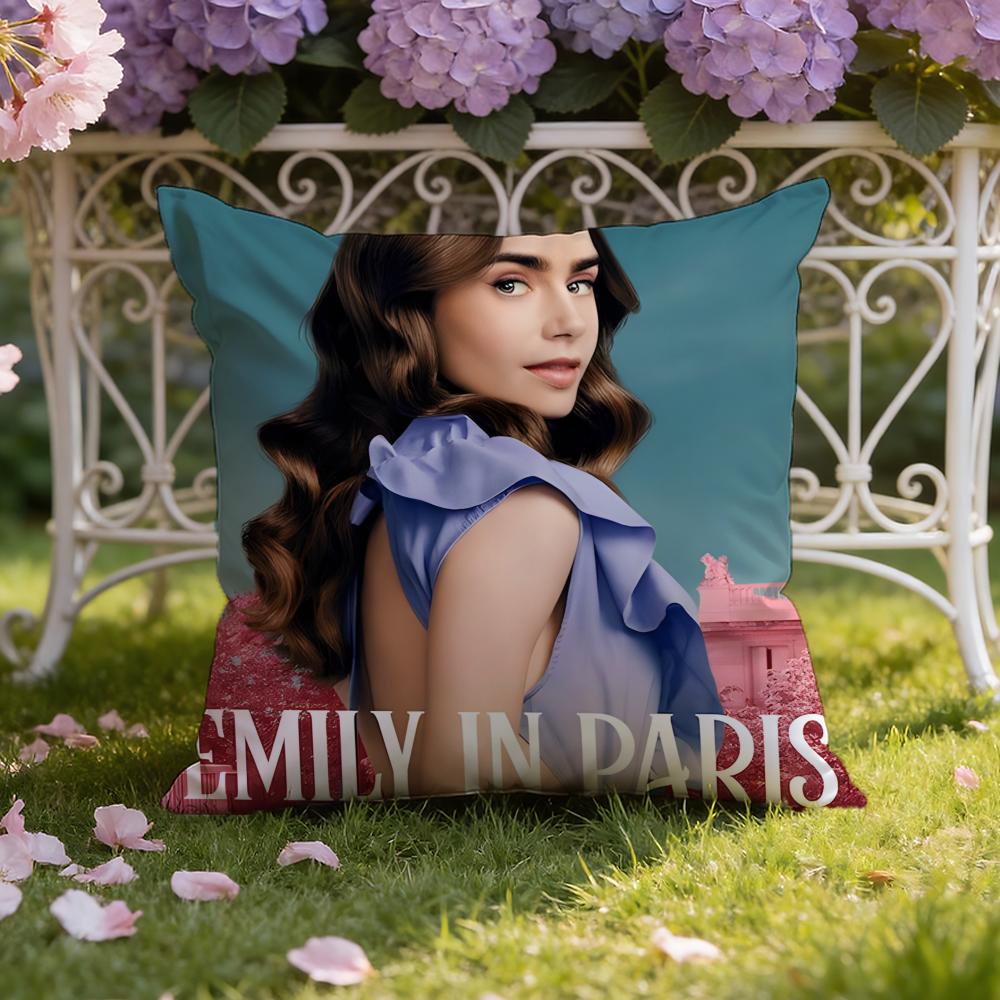 Movie E-Emily In P-ParisS Cushion Cover Home & Car Dual-Scene Pillow Cover: Reversible for Premium Comfort