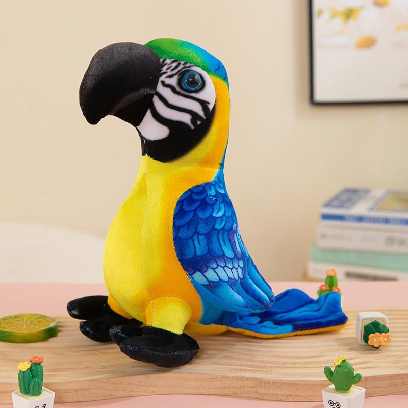 Adorable Plush Parrot Doll Realistic Animal Toy For Kids Boys And Girls Gifts