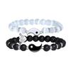 European and American Black Horse Beaded Bracelet Snake Couple Bracelet Magnet Love Bracelet Personalized Jewelry