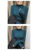Autumn/Winter Women's Slim Fit Long-Sleeve Knitted Sweater with Semi-High Collar
