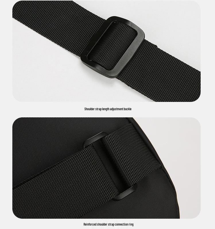 Men's Trendy Lightweight Sporty Chest Bag - Large Capacity, Wear-Resistant, Multi-Compartment Crossbody for Commuting