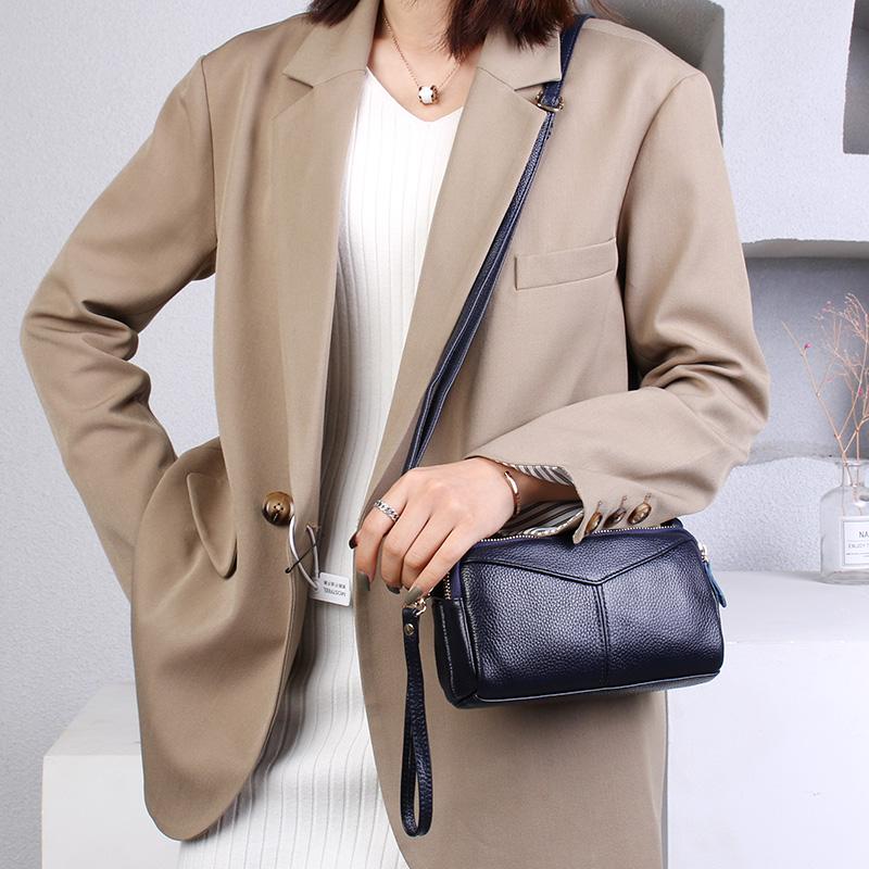 100% Genuine Leather Women Handbag High Quality Cowhide Female Shoulder Bag Luxury Brand Ladies Crossbody Bags New Fashi Purse