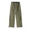Spring and Autumn New Overalls Men's Leg Pants Couple Small Oxford Stripe Wind-proof Waterproof Outdoor Casual Pants.