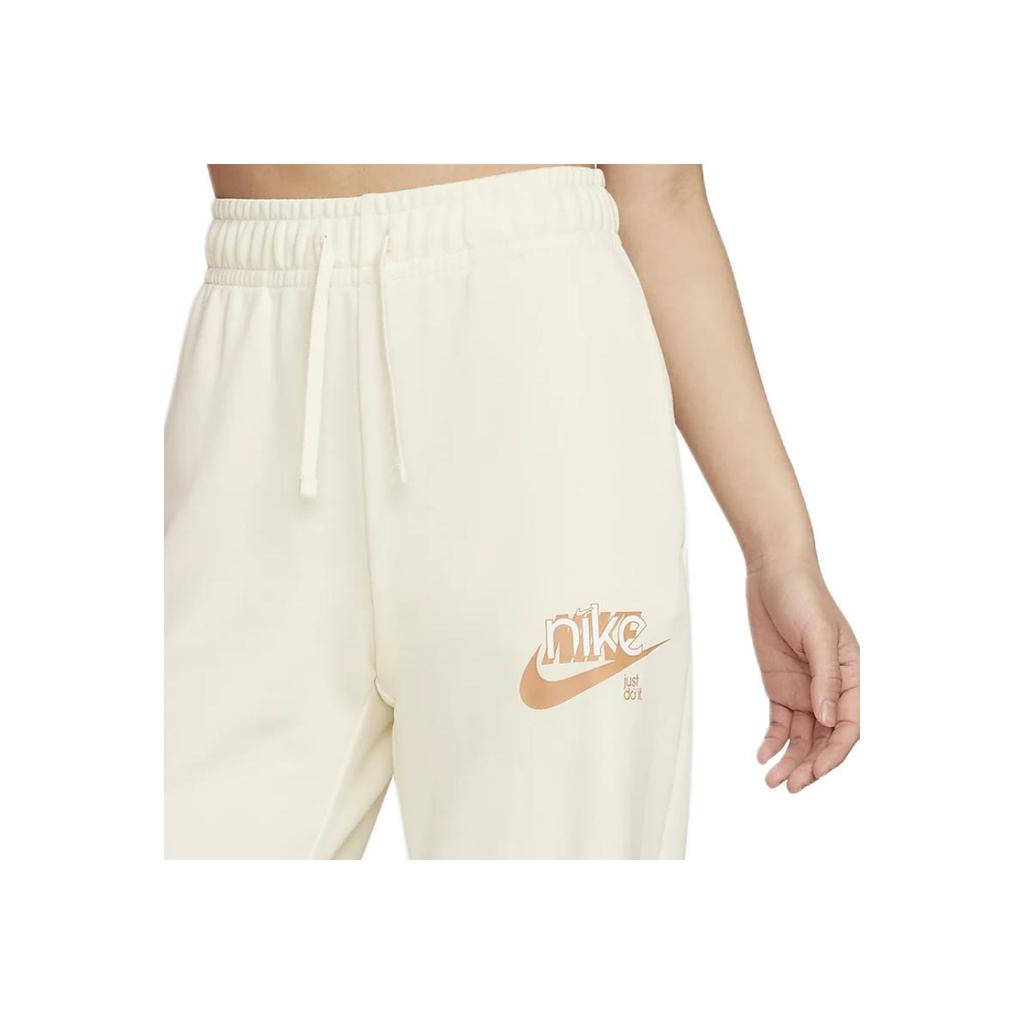 Nike Sportswear Club Letter Lace Casual Knitted Sports Pants Women bottoms Coconut-Milk FN3635-113
